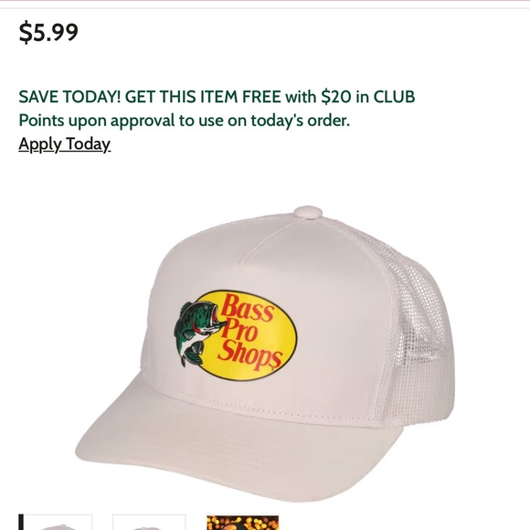 KIDS MESH BASS PRO SHOP HAT - Picture 2 of 2